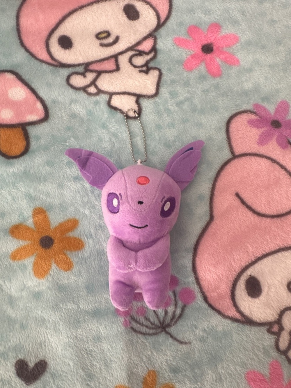 Espeon Plush Keychain - Purple Pokemon Plush Accessory